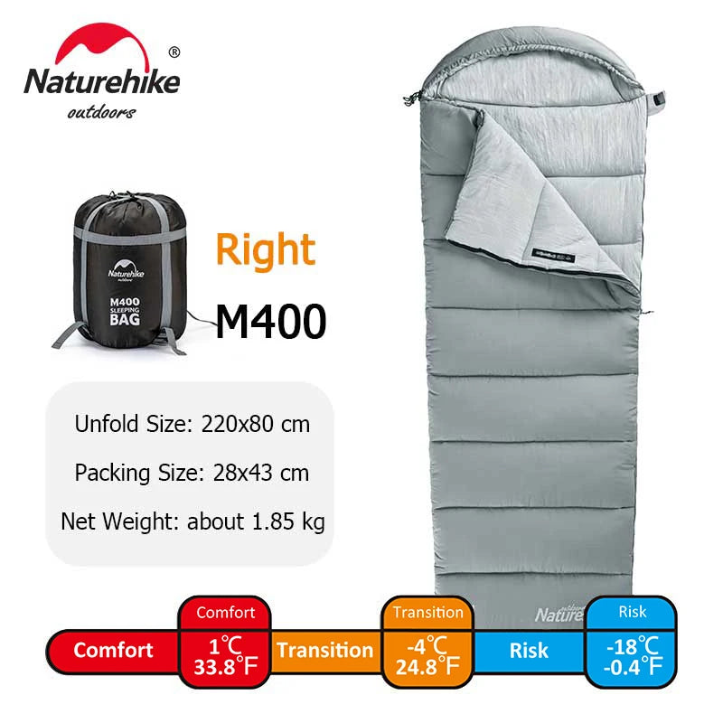 Naturehike Lightweight M180 M300 Double Camping Sleeping Bag Machine Washable Winter Comfort