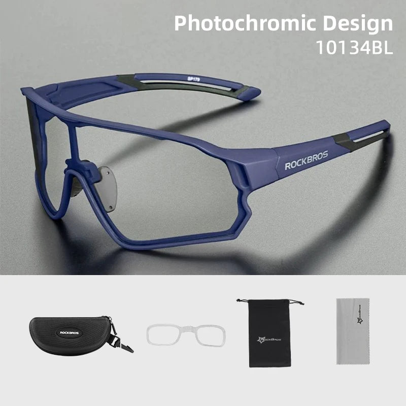 ROCKBROS Photochromic Cycling Sunglasses UV400 Outdoor Eyewear