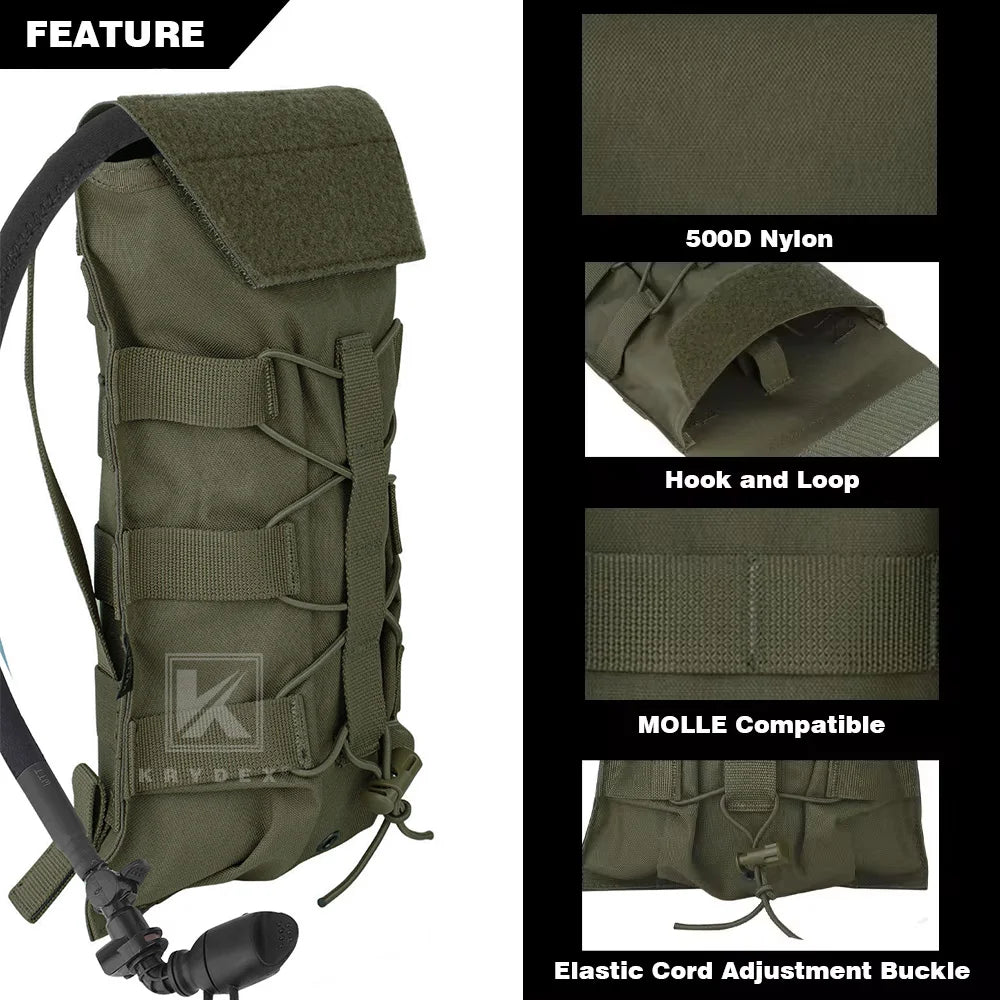 KRYDEX Tactical Hydration Carrier Pouch with Water Bladder