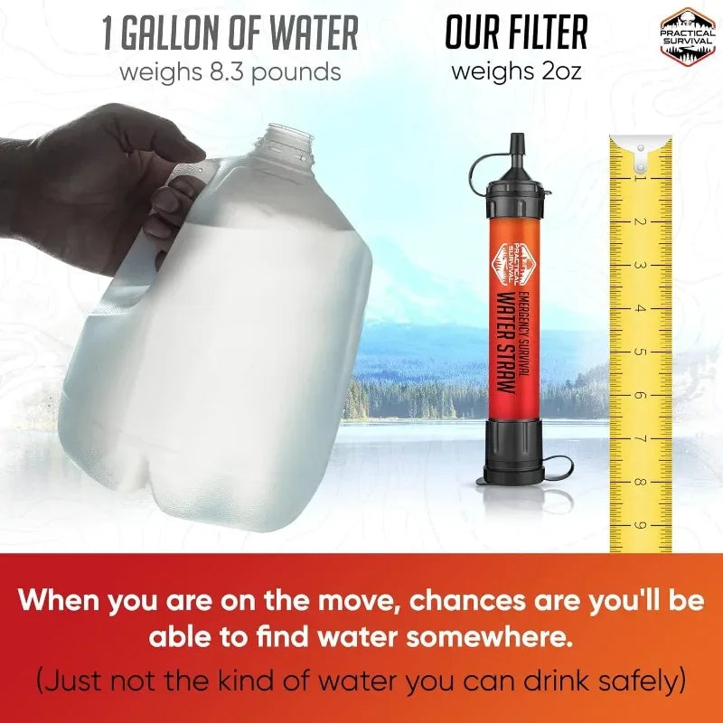 High Capacity Emergency Survival Water Straws