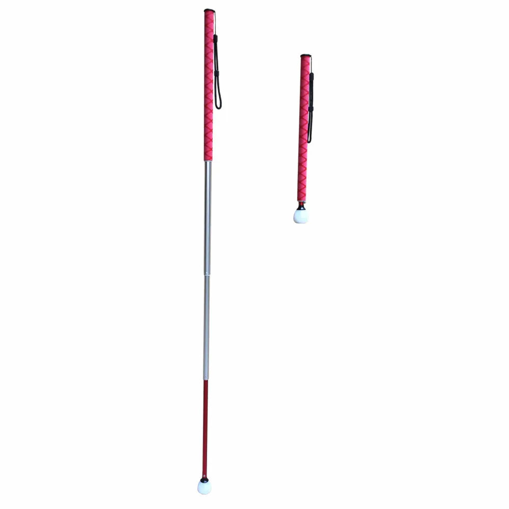 7 Section Telescopic Aluminum Guide Cane Portable Walking Stick for Visually Impaired 150cm