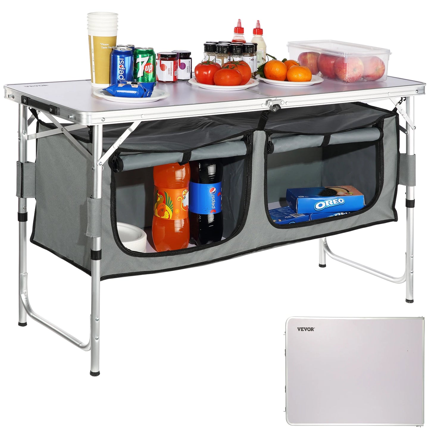 Vevor Camping Kitchen Table Folding Outdoor Cooking Table
