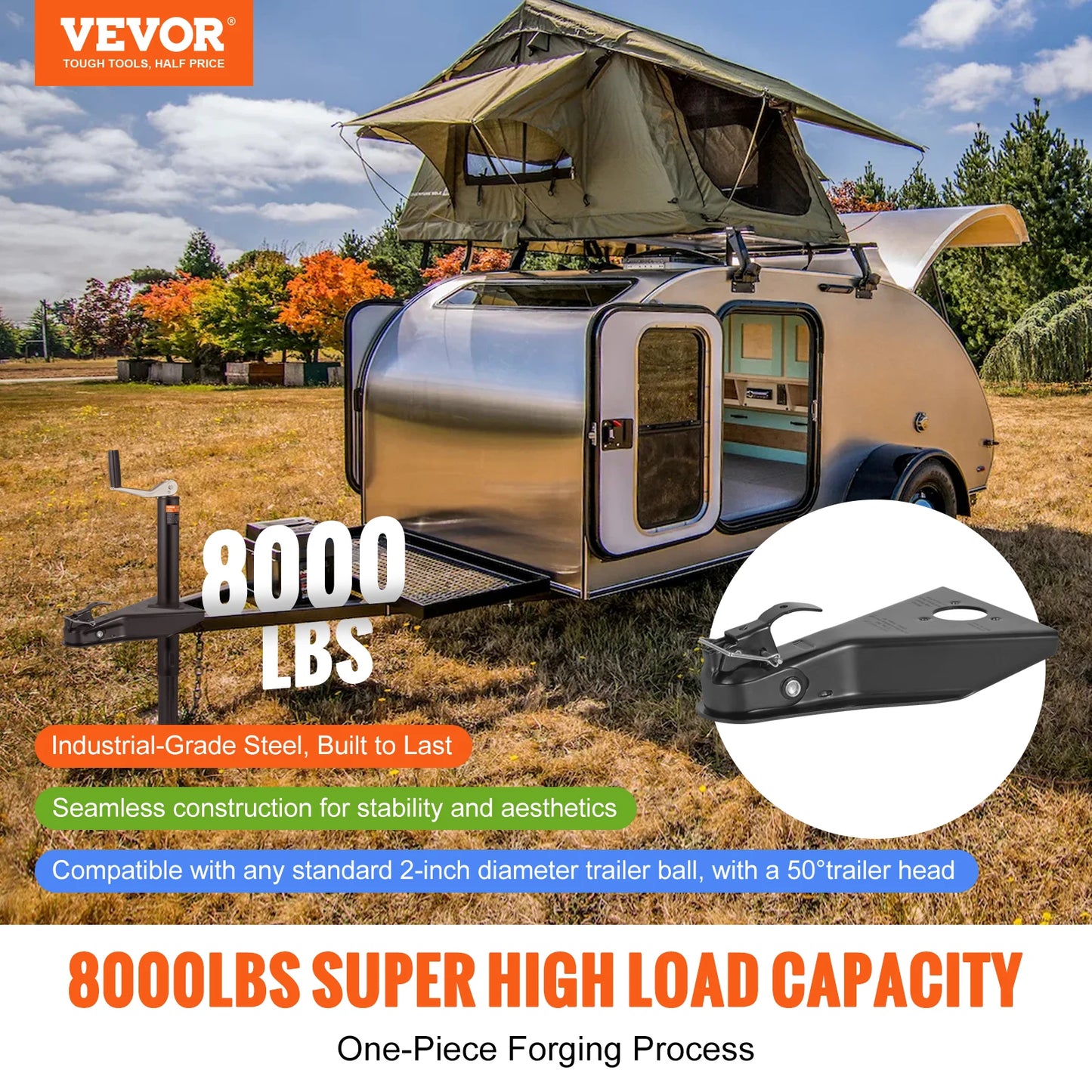 VEVOR 8000 Pounds A-Frame Trailer Coupler for Towing
