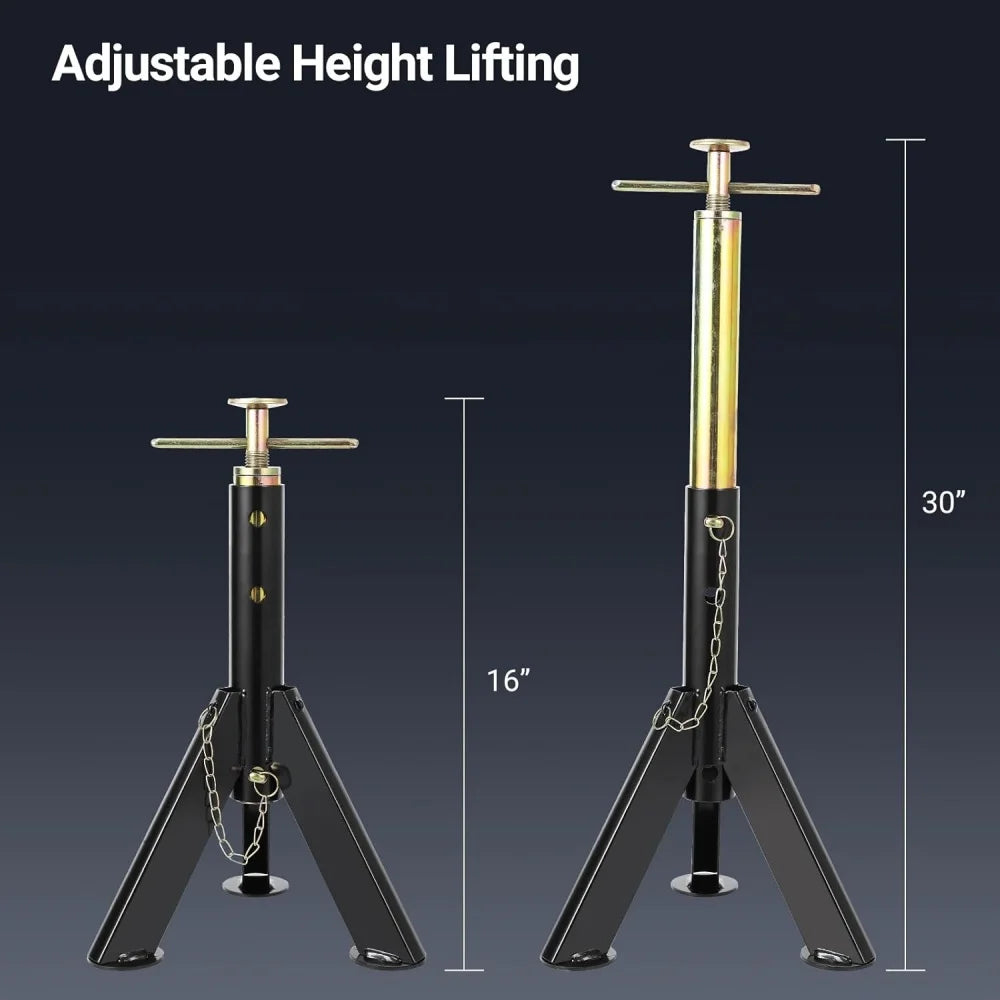 2 Pcs Heavy Duty RV Stabilizer Jack Stands 6000lbs Adjustable Height 16 to 30 Inches