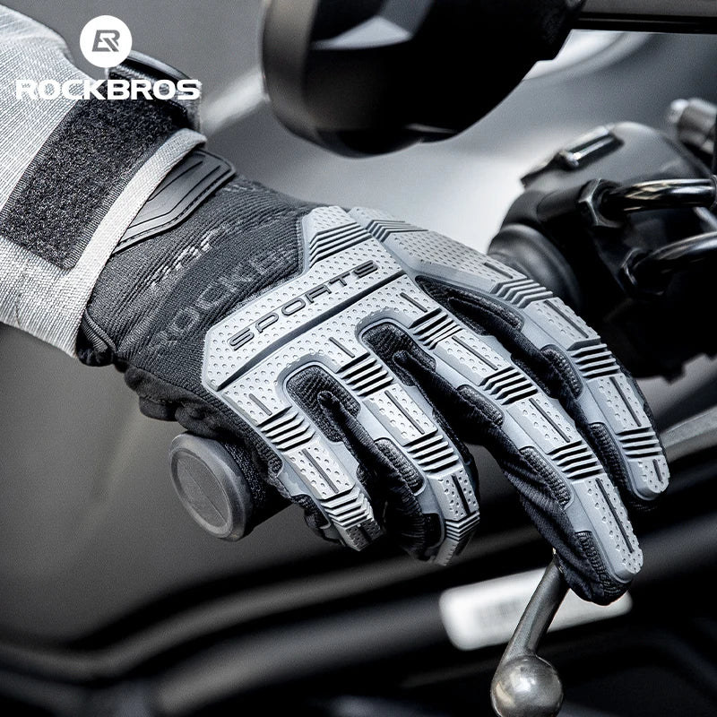 Rockbros Full Finger Cycling Gloves with Shockproof Gel Padding for Winter Outdoor Sports