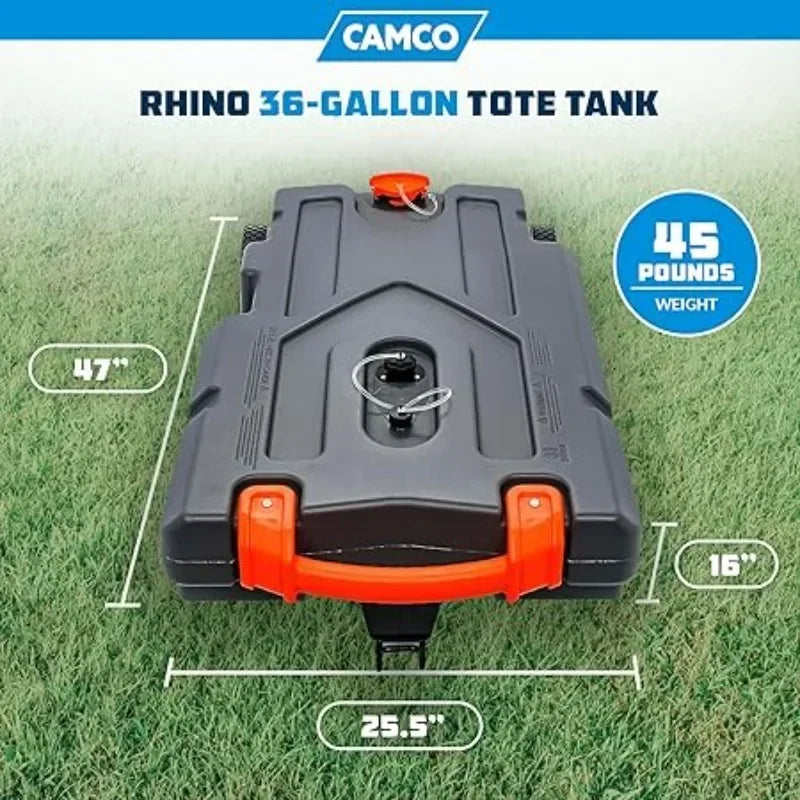 36 Gallon Portable RV Tote Tank with Heavy Duty Wheels