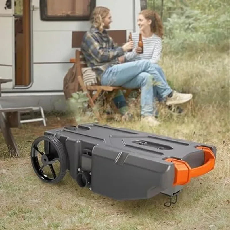 36 Gallon Portable RV Tote Tank with Heavy Duty Wheels