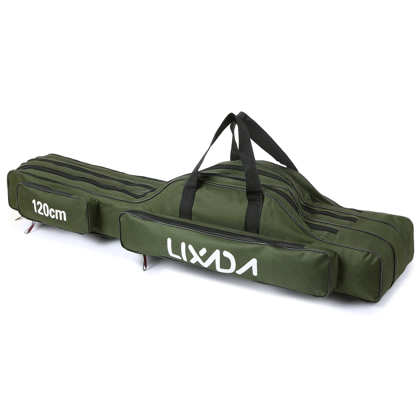 Lixada 3 Layer Portable Fishing Pole Bag Folding Rod Carry Case Tackle Storage Solution