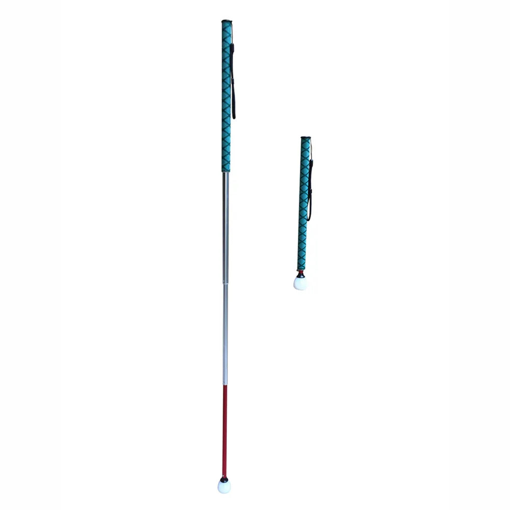 7 Section Telescopic Aluminum Guide Cane Portable Walking Stick for Visually Impaired 150cm
