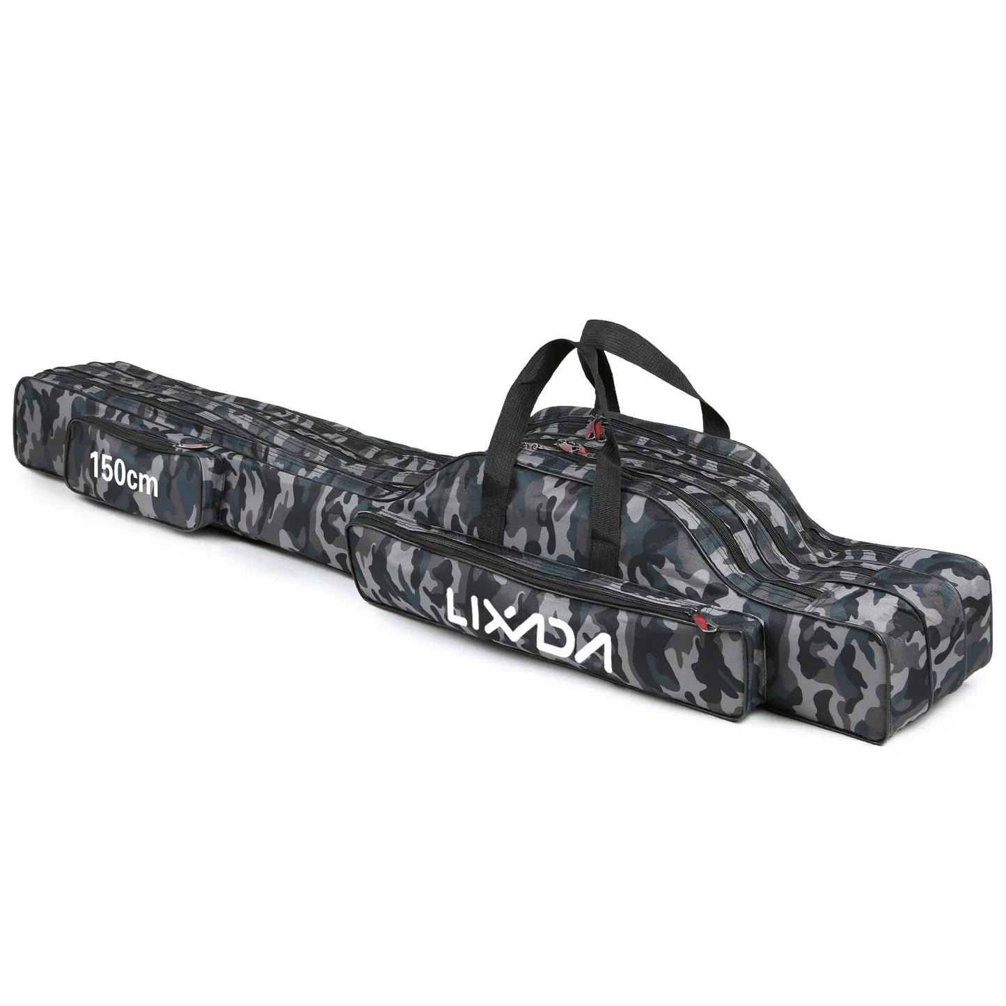 Lixada 3 Layer Portable Fishing Pole Bag Folding Rod Carry Case Tackle Storage Solution