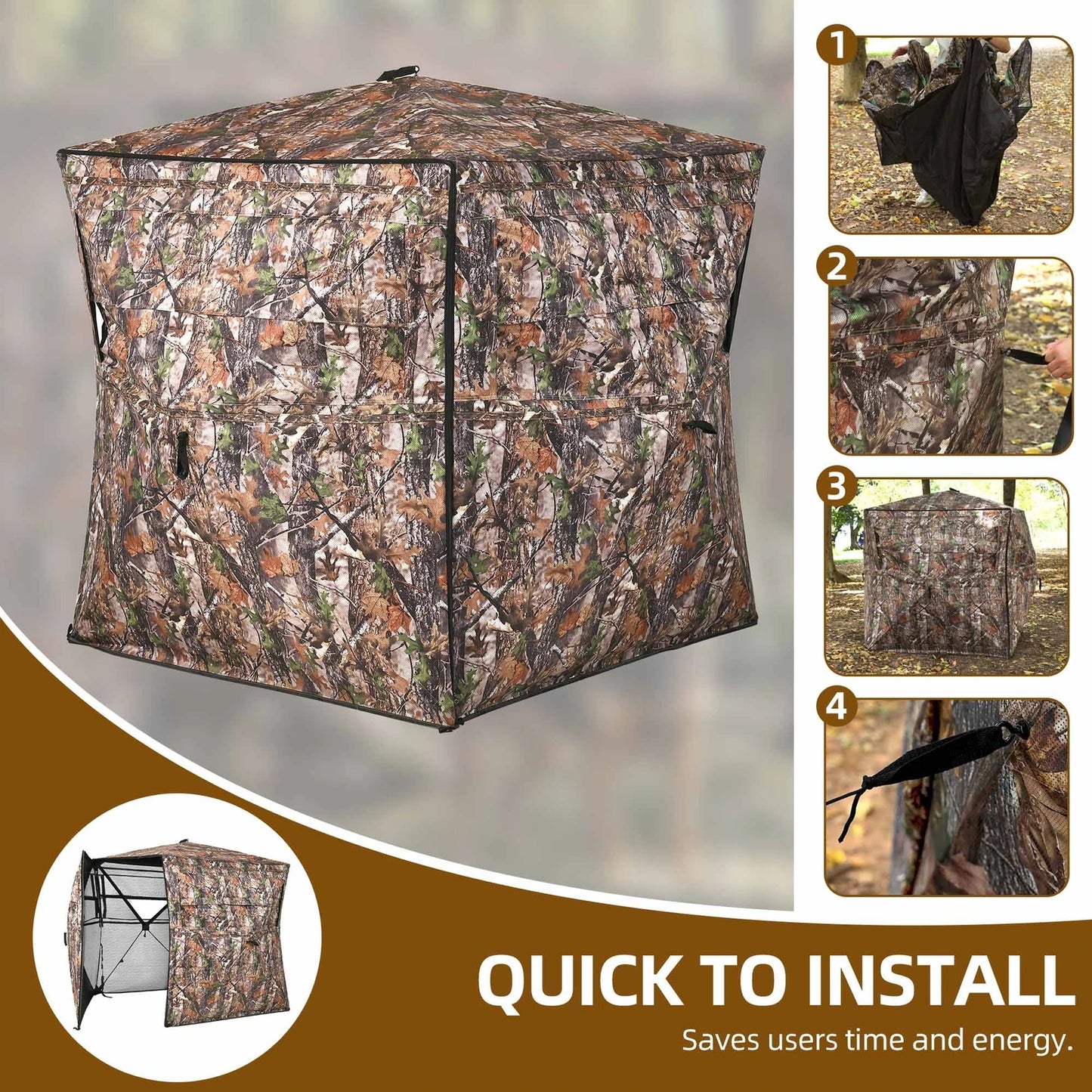 CN Hunting Blind with 360 Degree View for 3 Persons