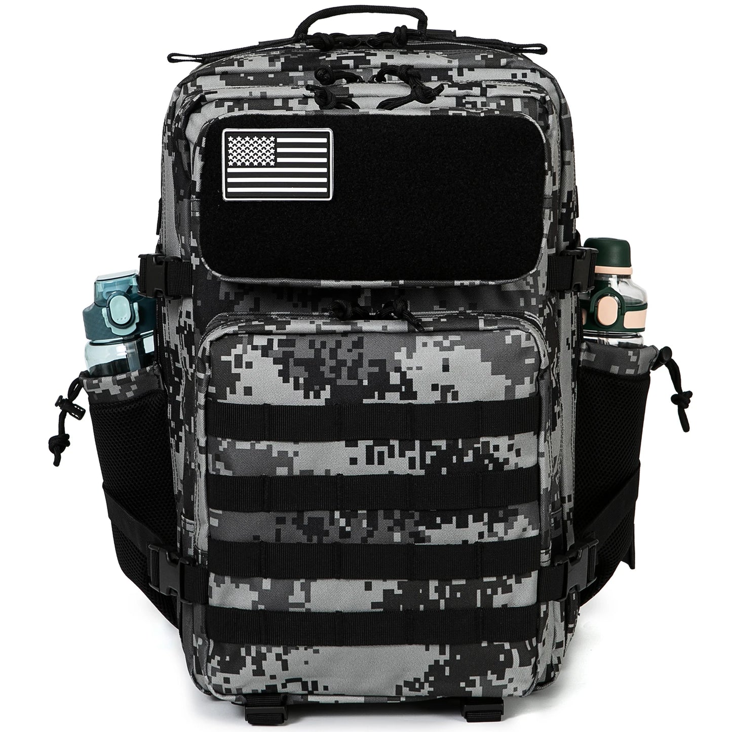 45L Tactical Backpack for Hunting with Dual Cup Holders and Outdoor Camping Features