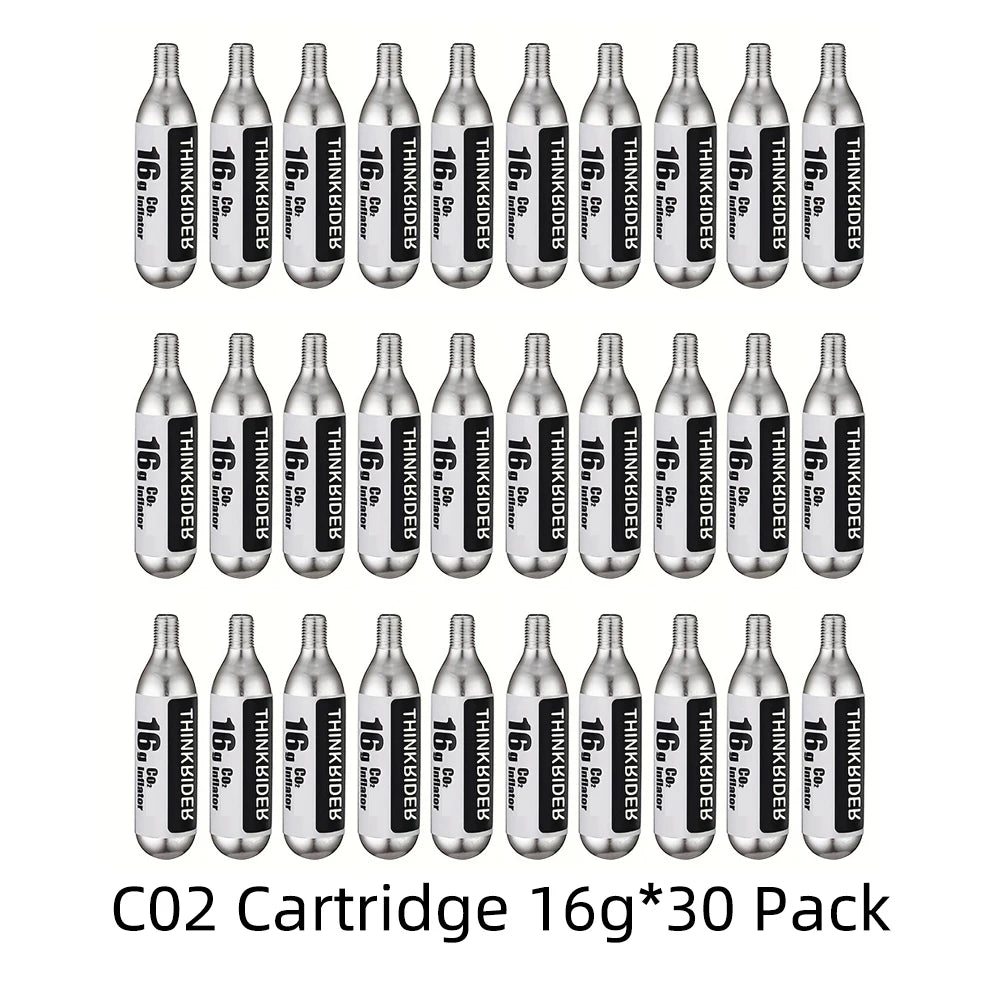 ThinkRider 16g Threaded CO2 Cartridges for Bike Tires