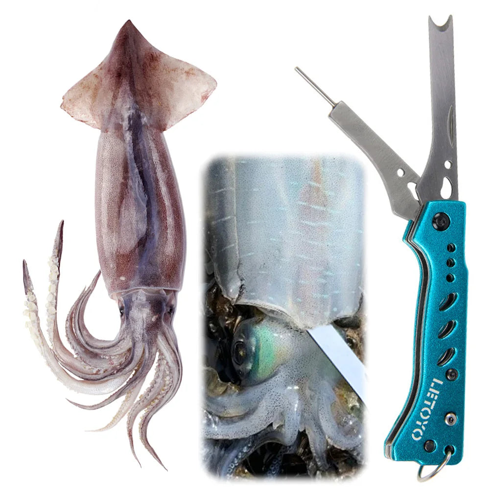 Hignconcerned Stainless Squid Knife 2 In 1 Octopus Cutter