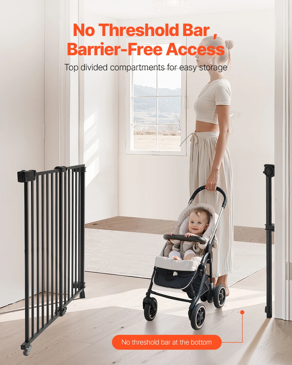 SucceBuy Adjustable Baby Gate for Child and Pet Security