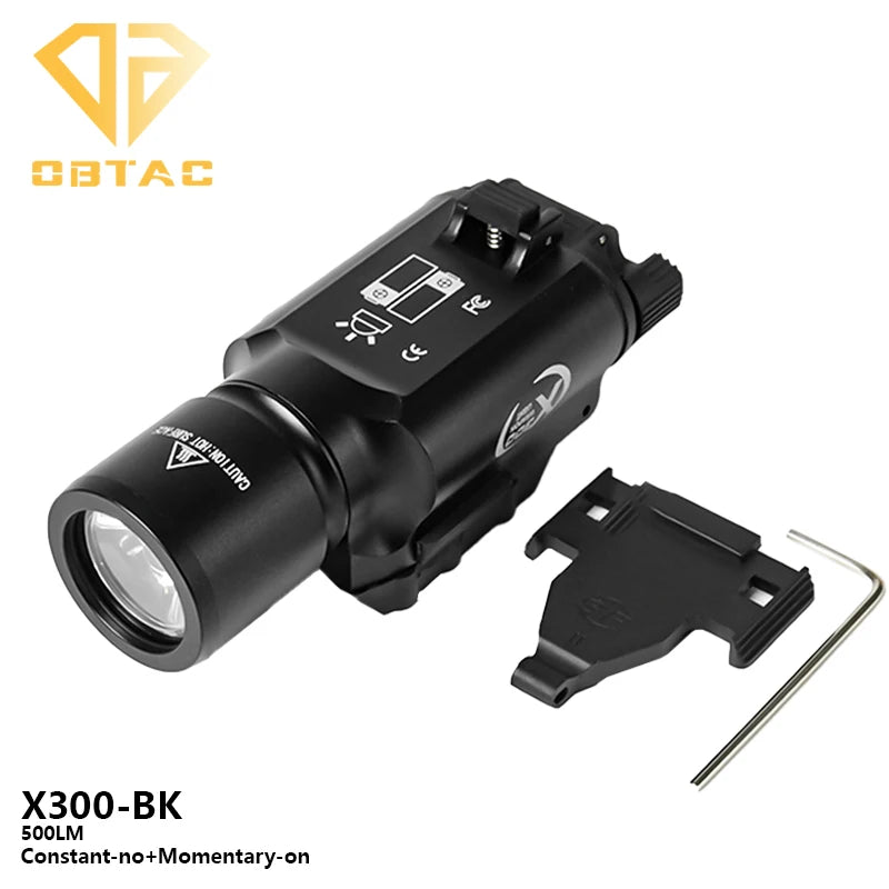 Tactical SF M300C M600C Metal Flashlight Strobe Scout Light for Airsoft Hunting 20mm Rail