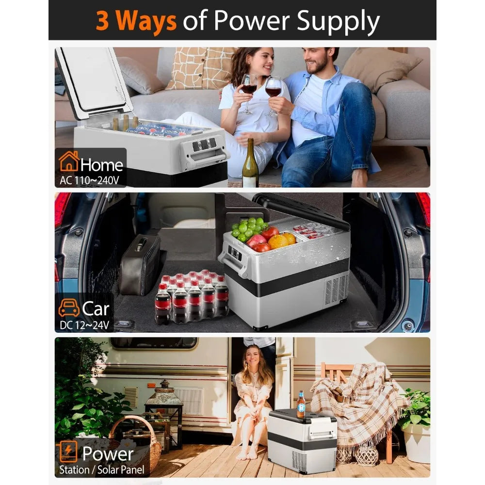 XMSJ Portable 12V Refrigerator Electric Cooler for Vehicles