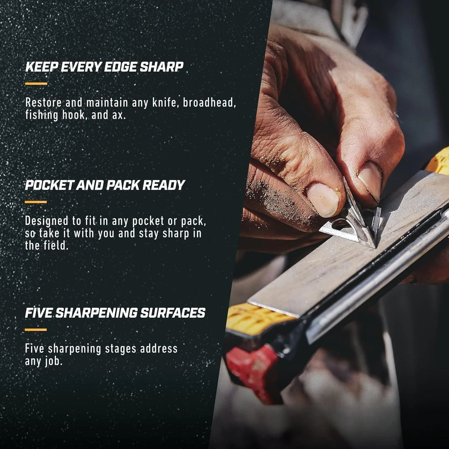 Guided Field Sharpener Compact Travel Hunting Knife Tool