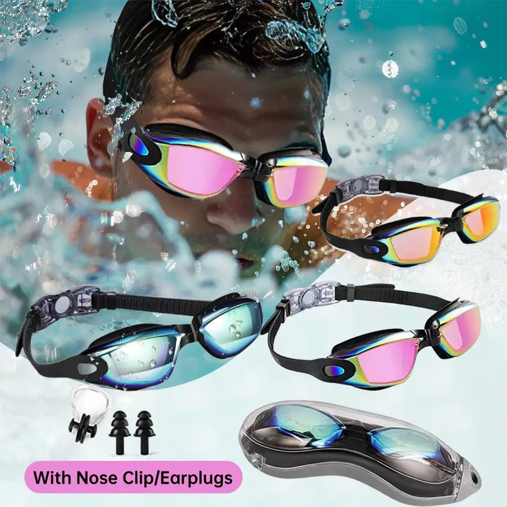 America Wildlife Anti Fog UV Swim Goggles Silicone Gaskets