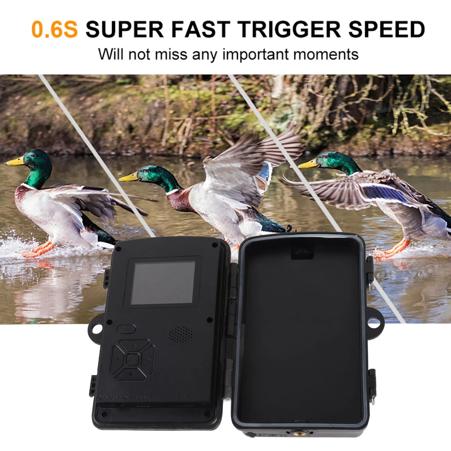 Docooler 1080P Trail Camera with Night Vision and Waterproof Design