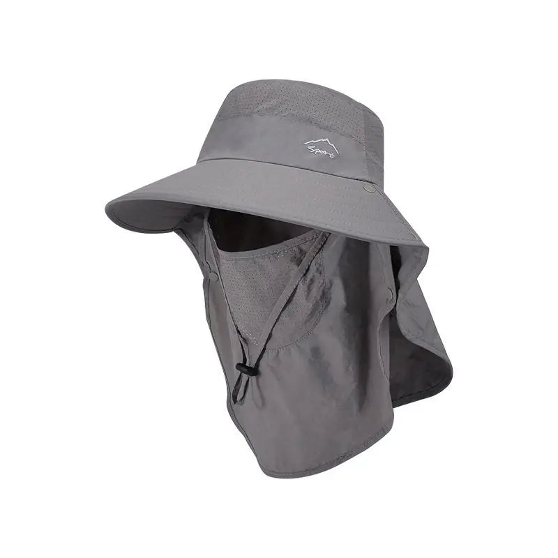 Unisex Quick-Drying Large Brim Sunshade Sports Caps for Outdoor Fishing Activities
