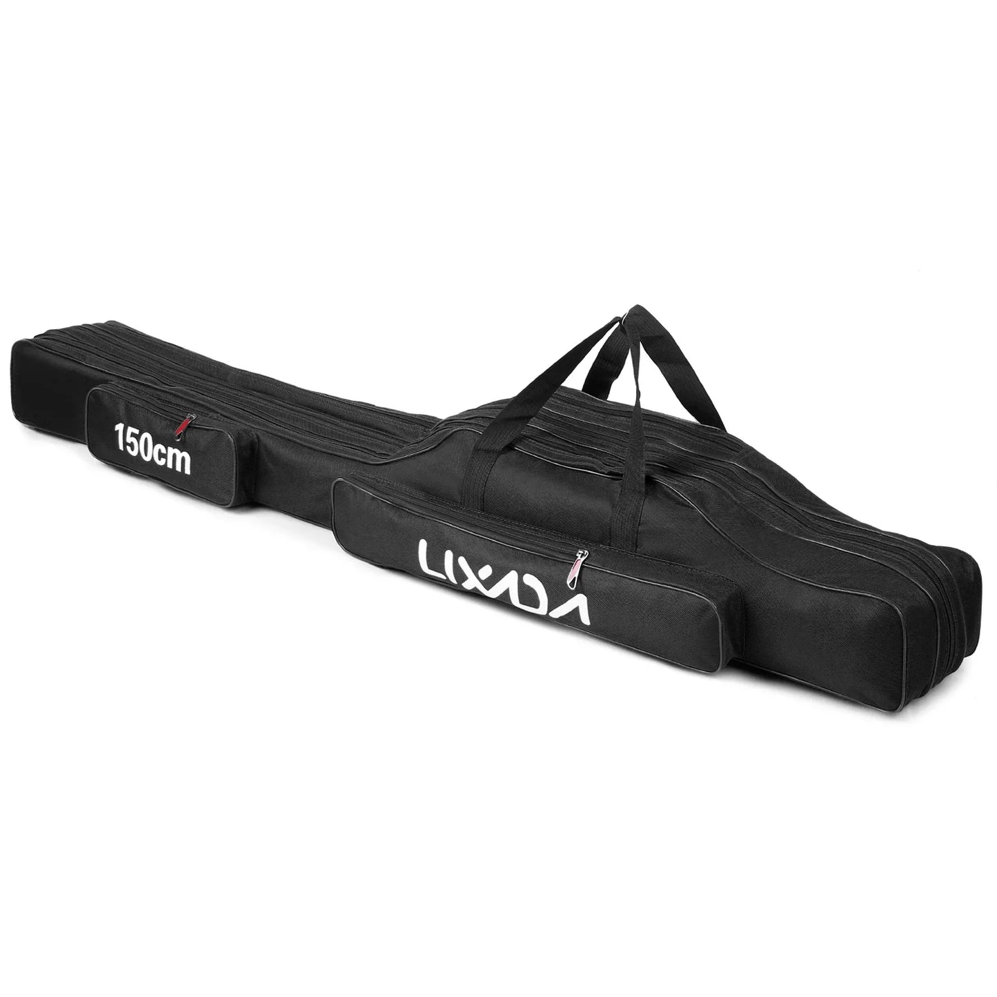 Lixada 3 Layer Portable Fishing Pole Bag Folding Rod Carry Case Tackle Storage Solution