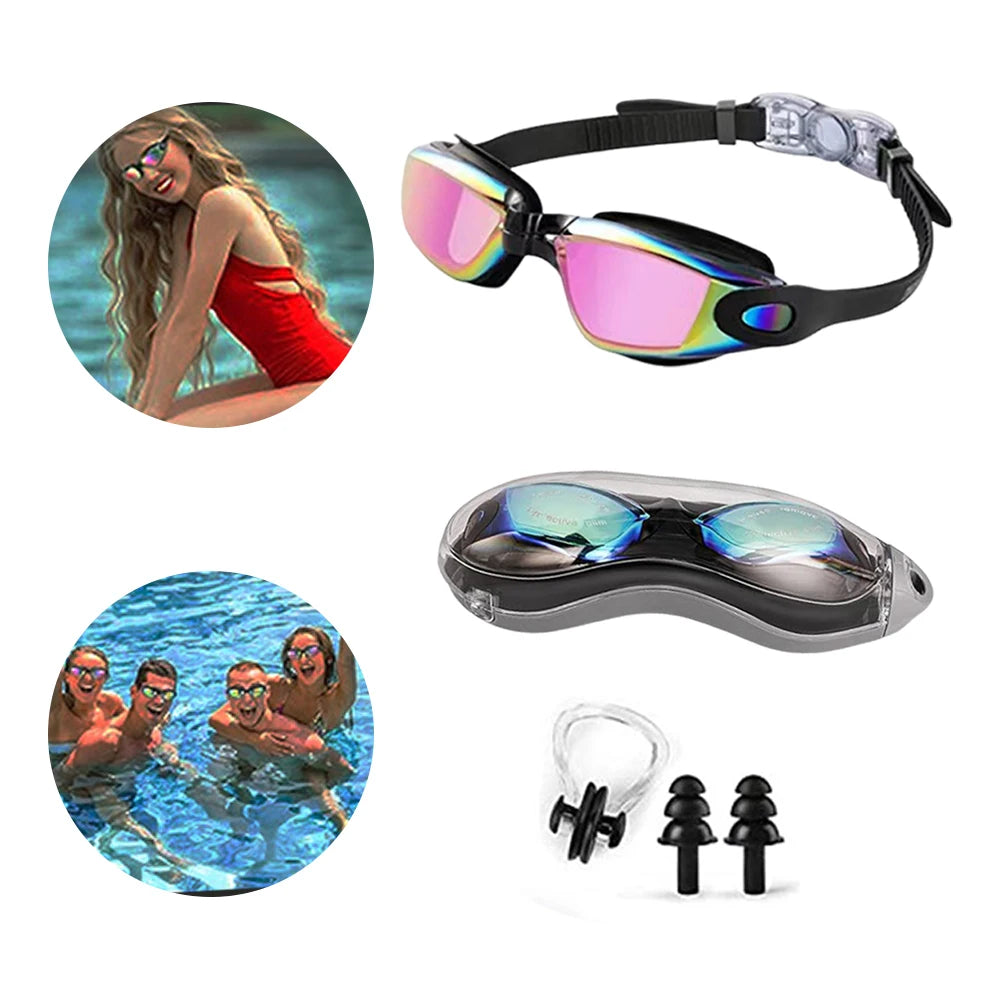 America Wildlife Anti Fog UV Swim Goggles Silicone Gaskets