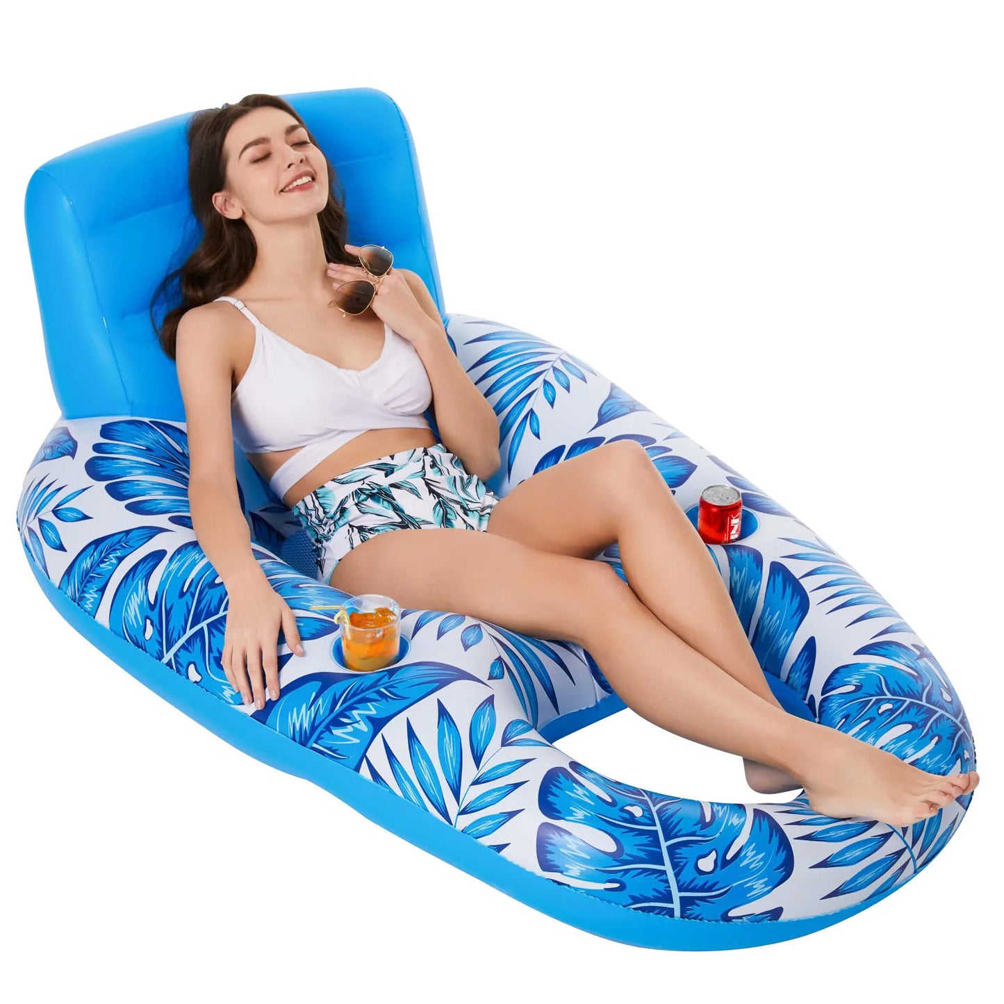 APWIKOGER Inflatable Swim Ring Float Chair for Water Fun