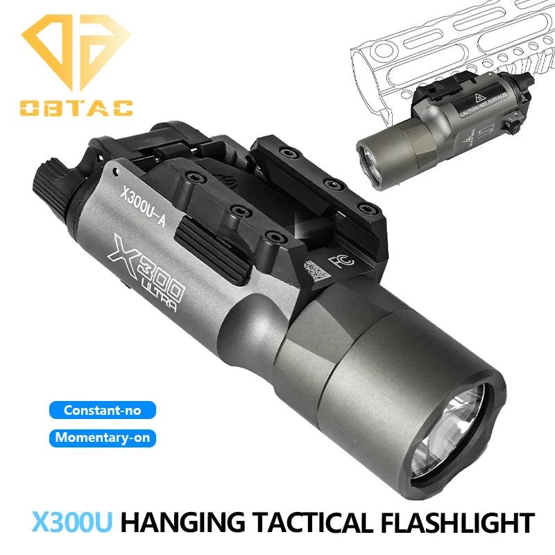 Tactical SF M300C M600C Metal Flashlight Strobe Scout Light for Airsoft Hunting 20mm Rail