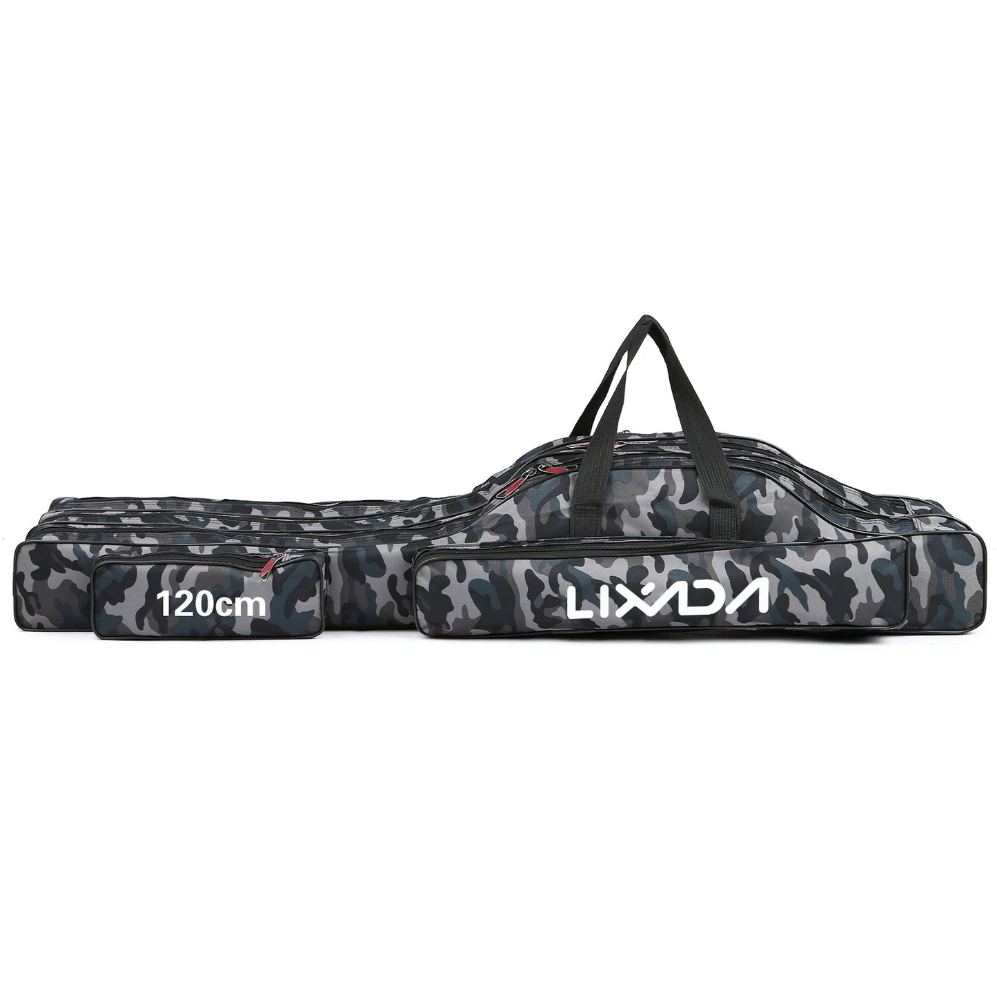 Lixada 3 Layer Portable Fishing Pole Bag Folding Rod Carry Case Tackle Storage Solution