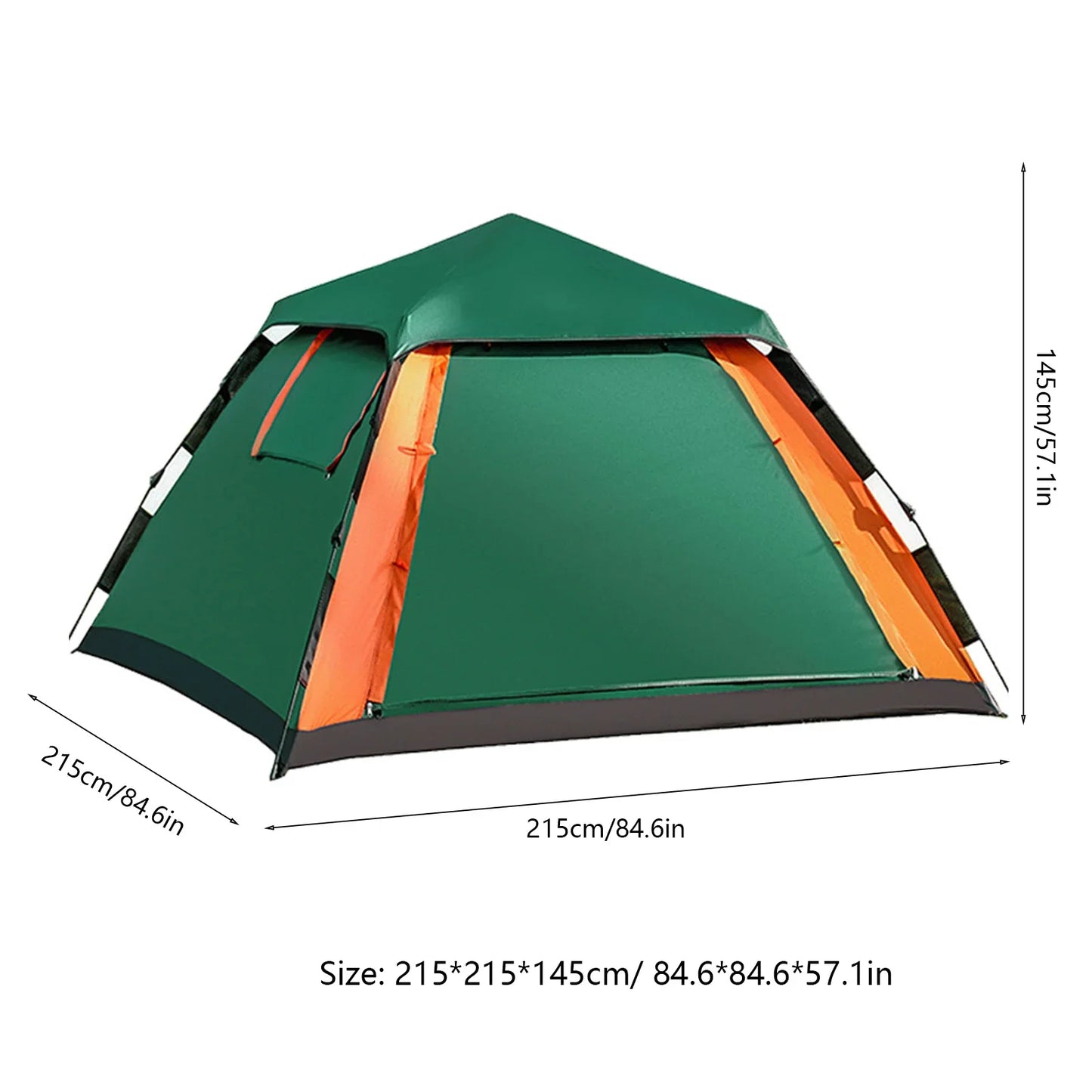Outdoor Automatic Quick Open Waterproof Tent for 3-4 Person Instant Setup Camping