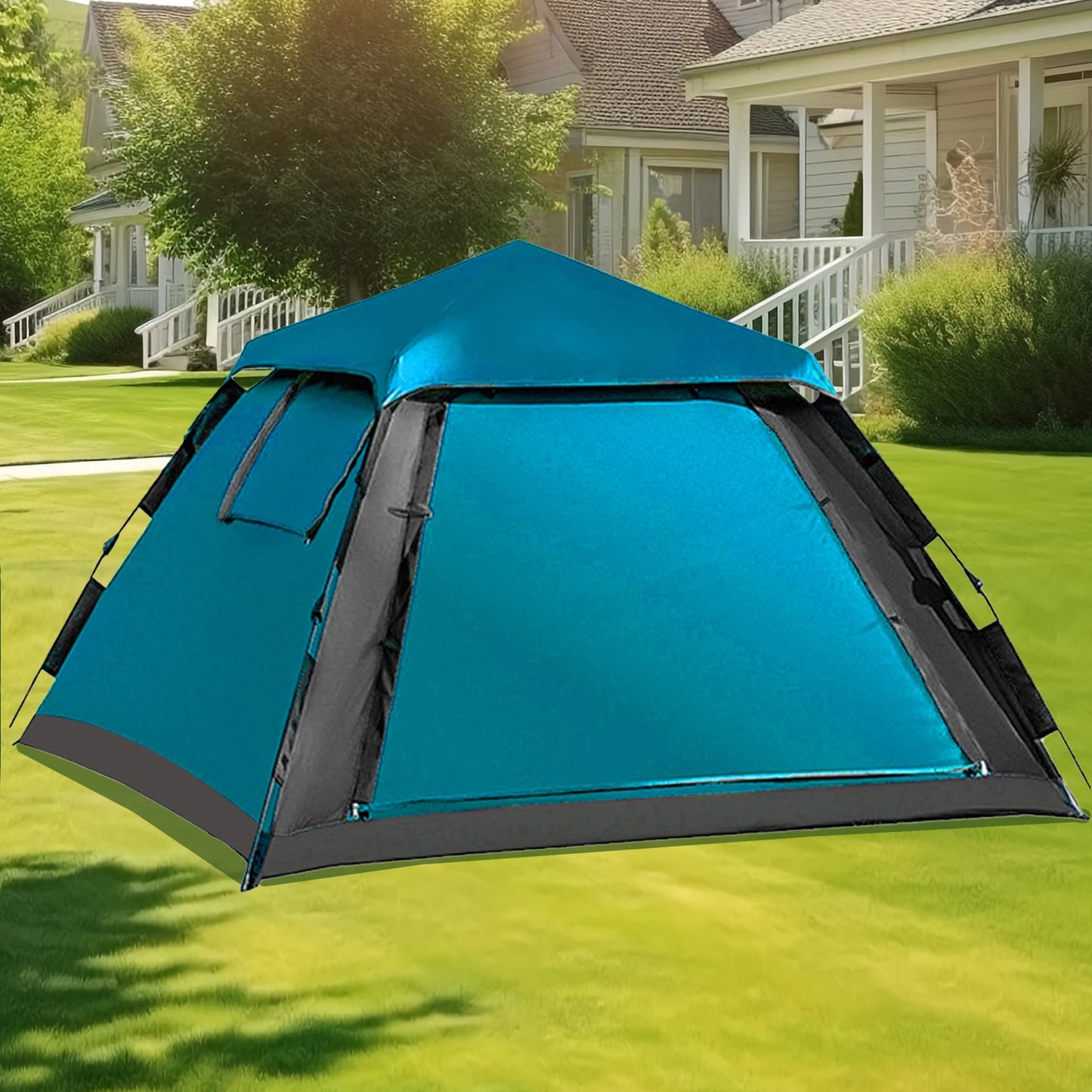 Outdoor Automatic Quick Open Waterproof Tent for 3-4 Person Instant Setup Camping