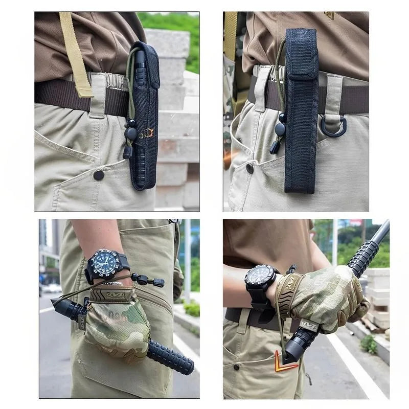 Telescopic Camping Cane for Hiking and Outdoor Activities with Durable Plastic Handle