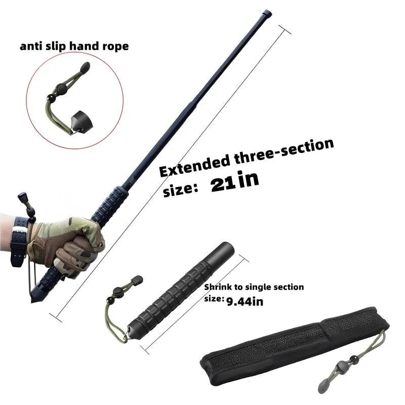 Telescopic Camping Cane for Hiking and Outdoor Activities with Durable Plastic Handle