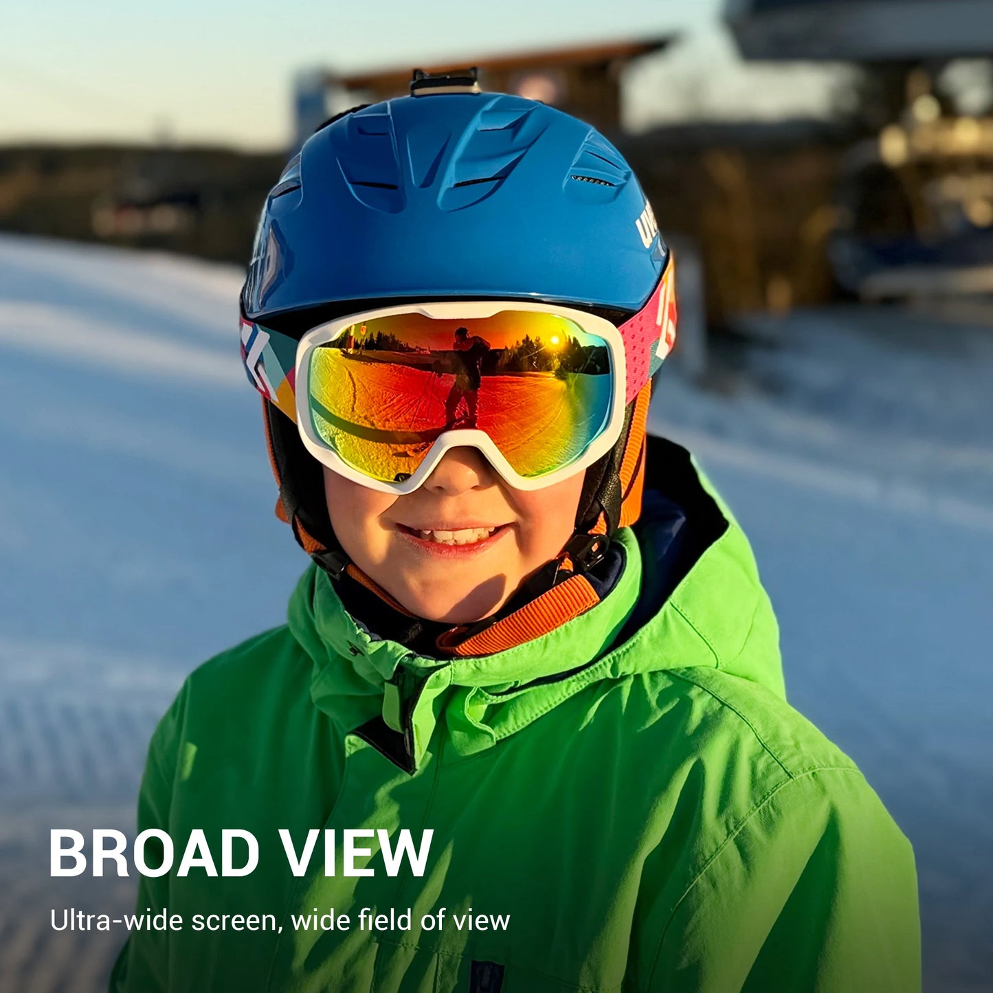 Kapvoe Kids Ski Goggles Anti Fog UV400 Snowboard Mask