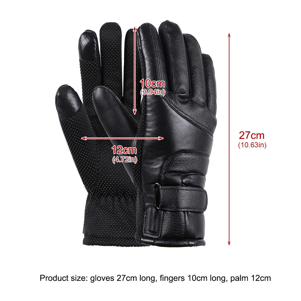 JoceStyle Motorcycle Heated Gloves Waterproof Winter Thermal Gear