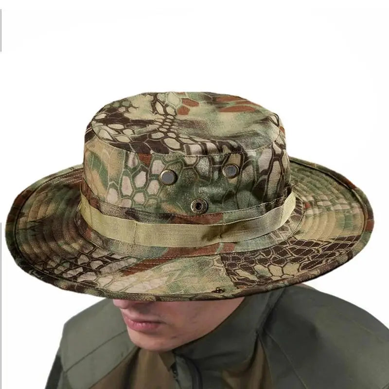 Camouflage Tactical Boonie Hat for Men Outdoor Sports Fishing Hiking and Hunting