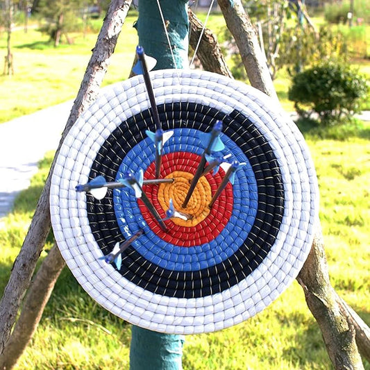 Recurve Bow Target Kit with Bright Color Straw and 5 Papers for Outdoor Archery Practice