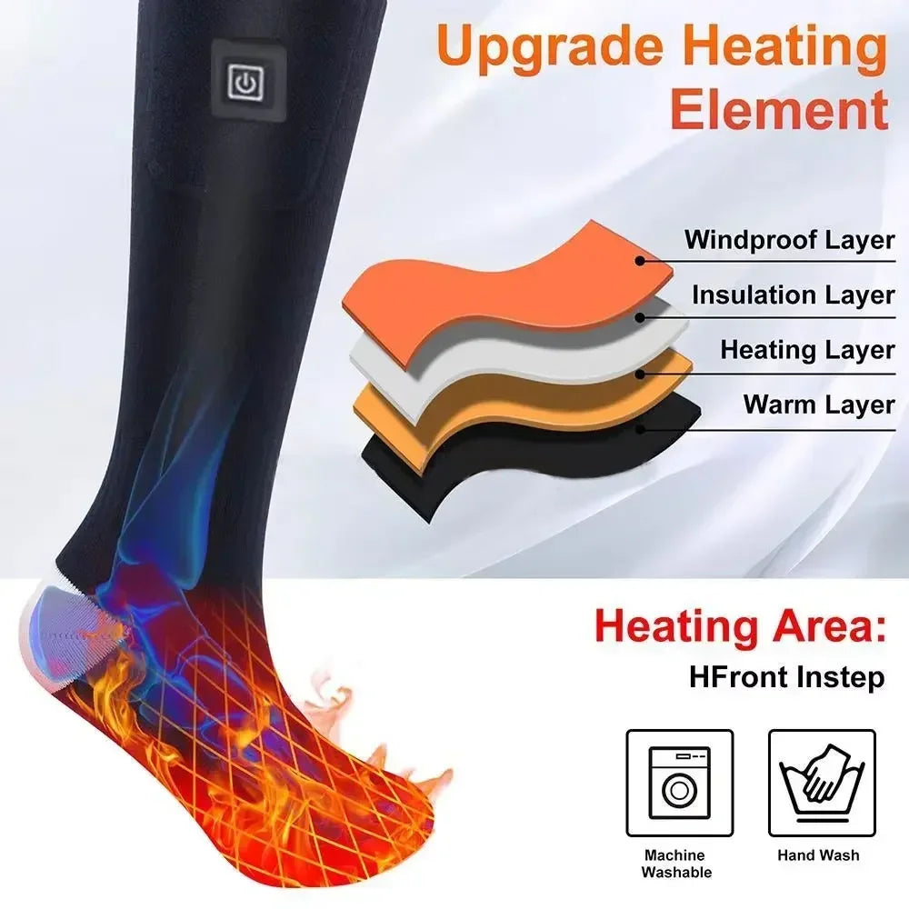 YTYINC Winter Electric Heating Socks for Outdoor Sports Use