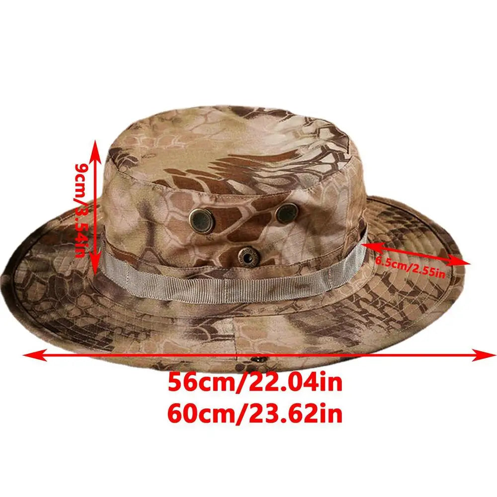 Camouflage Tactical Boonie Hat for Men Outdoor Sports Fishing Hiking and Hunting