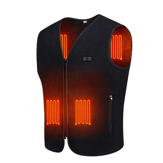 Winter USB Heated Vest Adjustable Temperature Washable Sleeveless Jacket for Outdoor Sports