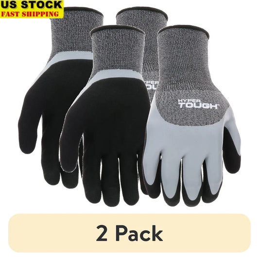 XMSJ Double Dipped Latex Work Gloves 2 Pack