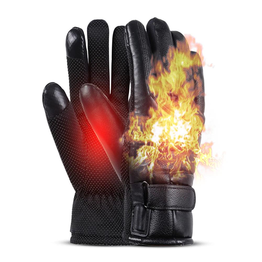 JoceStyle Motorcycle Heated Gloves Waterproof Winter Thermal Gear