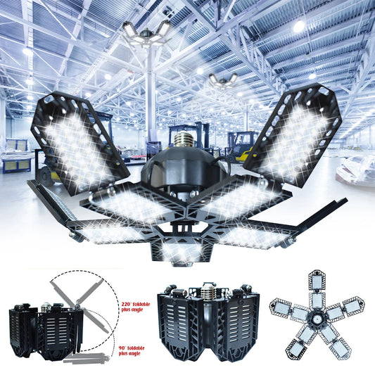 E27 LED Garage Lamp 180W Foldable Work Light 15000 Lumens for Home and Industrial Use