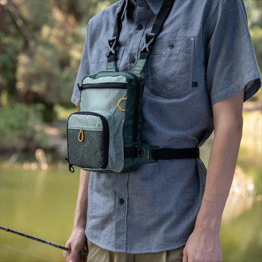 Fly Fishing Gear Bag Chest Bag Small Soft Surface for Anglers Kayak Boat or Paddleboard