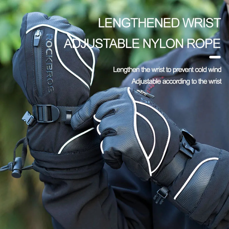 ROCKBROS Waterproof Winter Gloves for Snow Sports and Cycling