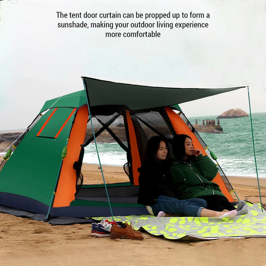Outdoor Automatic Quick Open Waterproof Tent for 3-4 Person Instant Setup Camping