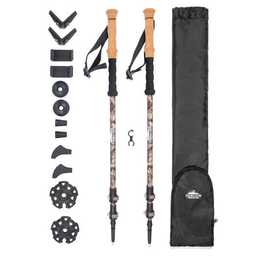 Mossy Oak Carbon Fiber Monopod Hiking Sticks 2 Pack
