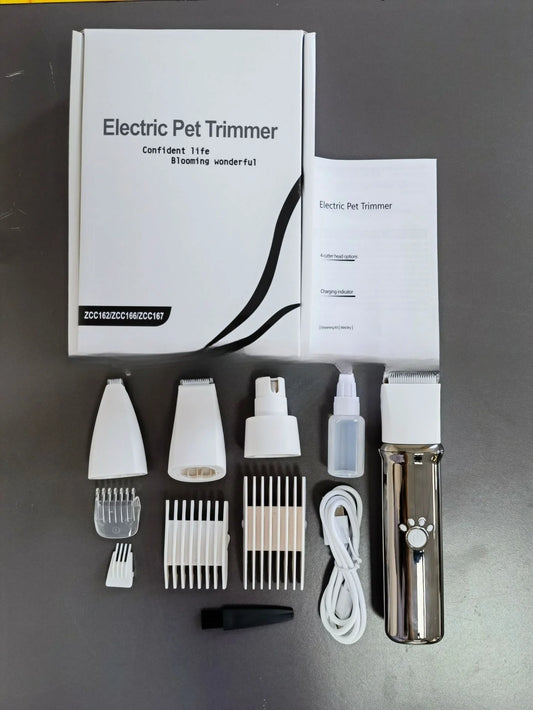 GZHJGOS 4 In 1 Pet Hair Trimmer Clipper Nail Grinder