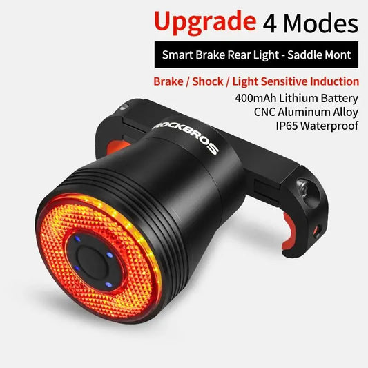 ROCKBROS Smart Auto Brake Sensing Bike Taillight LED Light